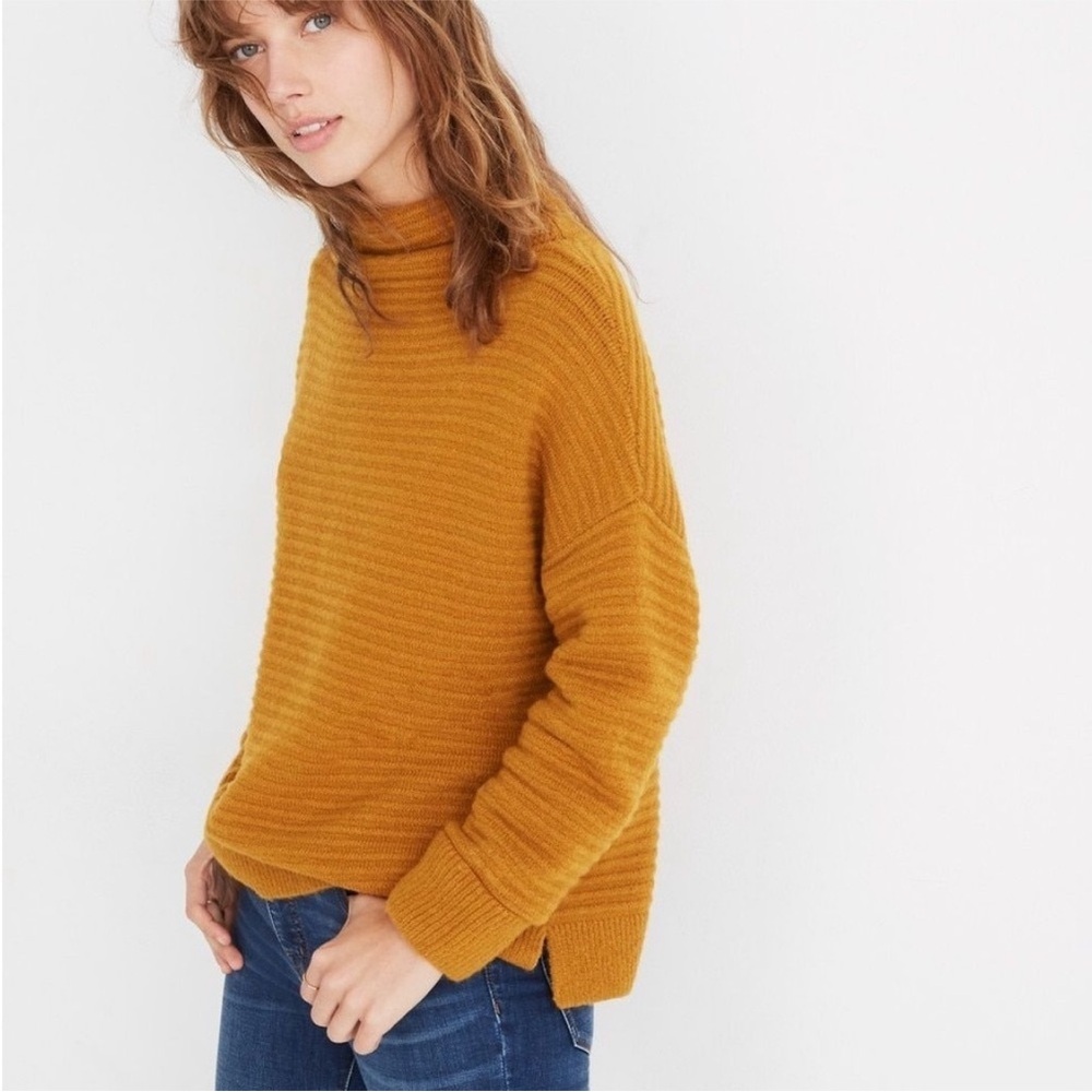 Madewell Mustard Cowl Neck Sweater